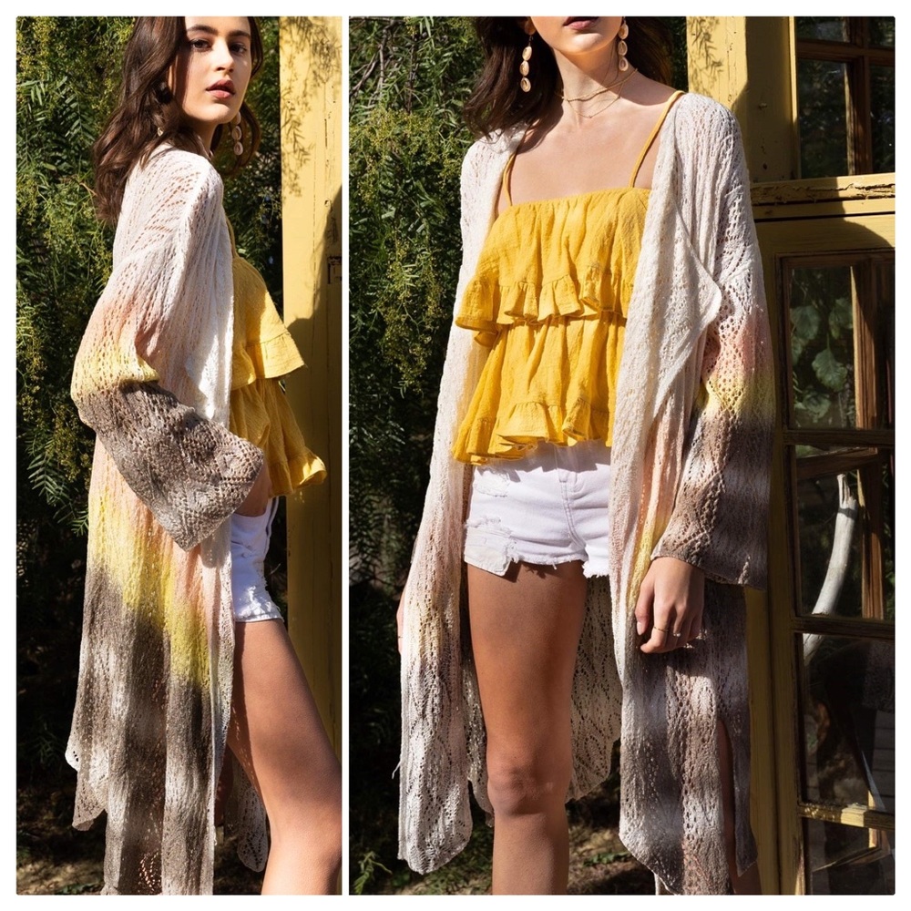POL Hand Dyed Knit Sherbet Cardigan - Picture 5 of 11
